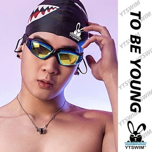 Adult Swim Goggles Adjustable Waterproof Anti-Fog UV Swimming Glasses + Ear Plug - Picture 3 of 4